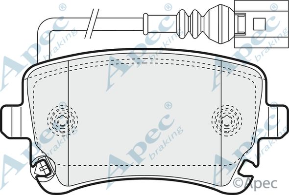 APEC BRAKING stabdžių trinkelių rinkinys, diskinis stabdys PAD1352